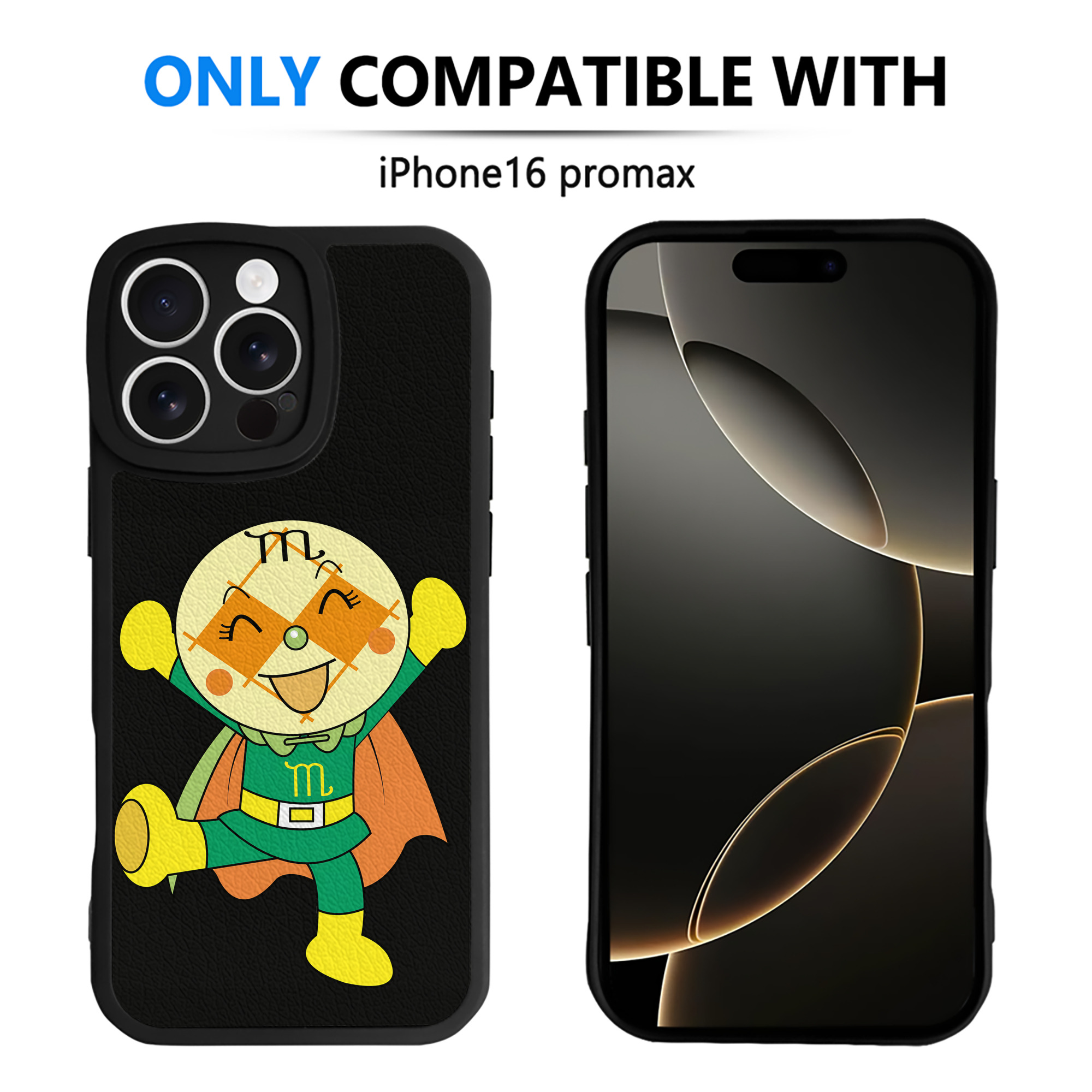 （画像用） アンパンマン Anpanman 【iPhone 16シリーズ対応】シリコンスマホケース（レザー調） 材質：シリコン